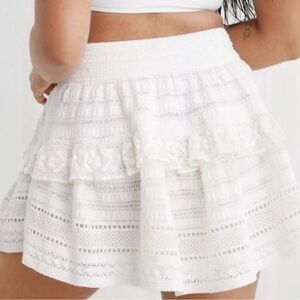Aerie Rock 'n' Ruffle Cotton Skirt
